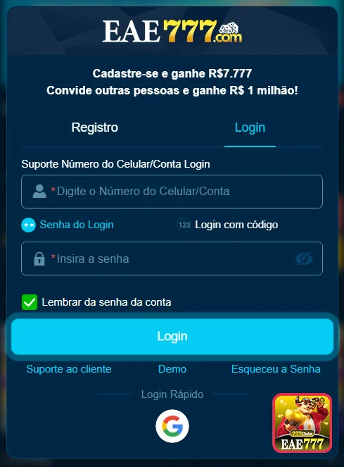Cliente premium aproveitando cashback mensal na eae777.com